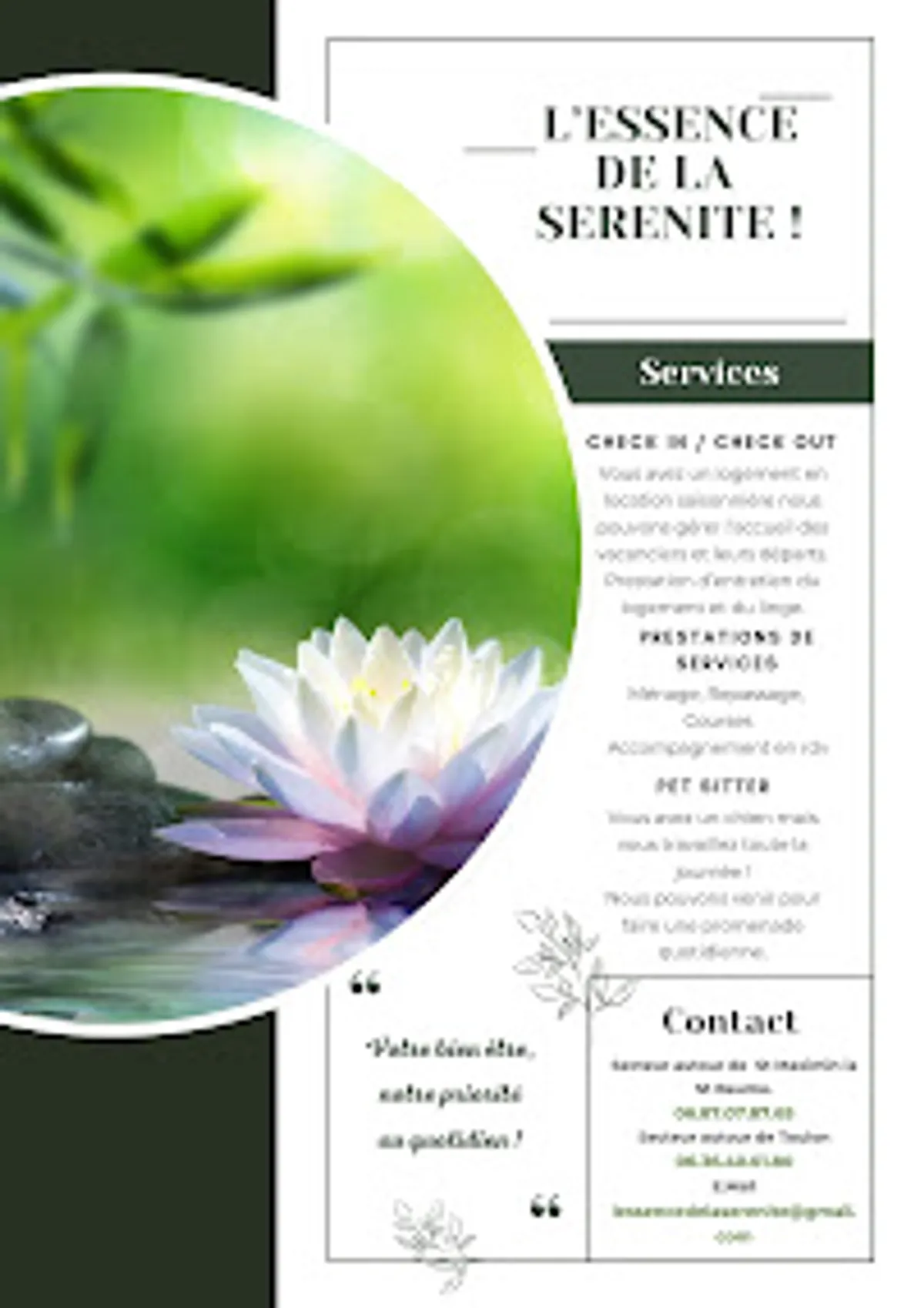 L'ESSENCE DE LA SÉRÉNITÉ