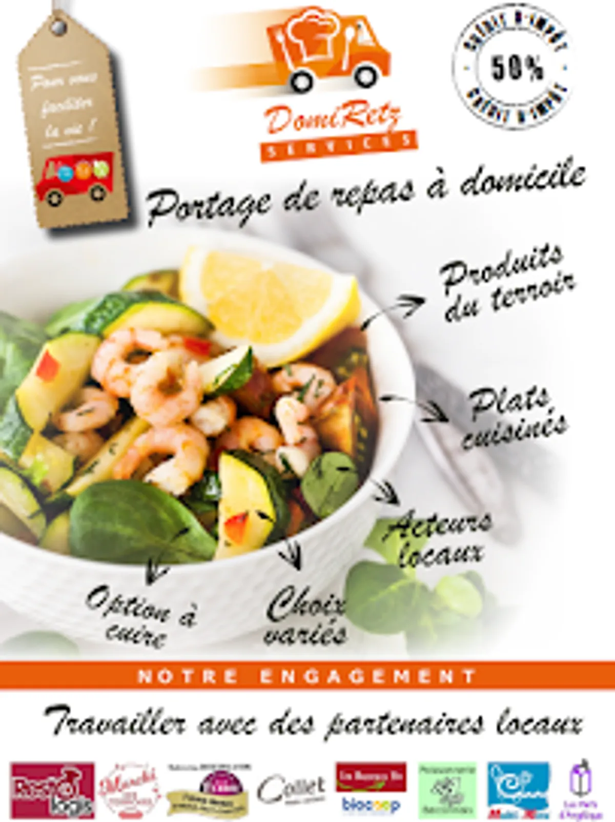 Domiretz Services - Livraison de repas à domicile en Pays de Retz