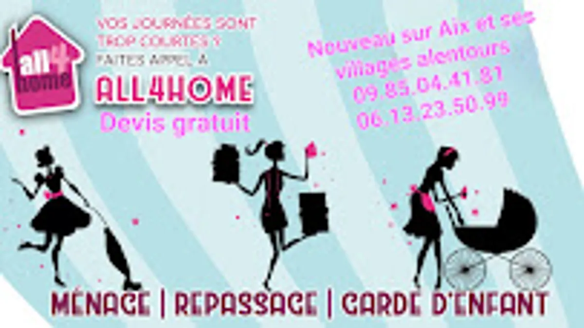 all4home Aix en Provence -Ménage, repassage, garde d'enfant - Photo 5