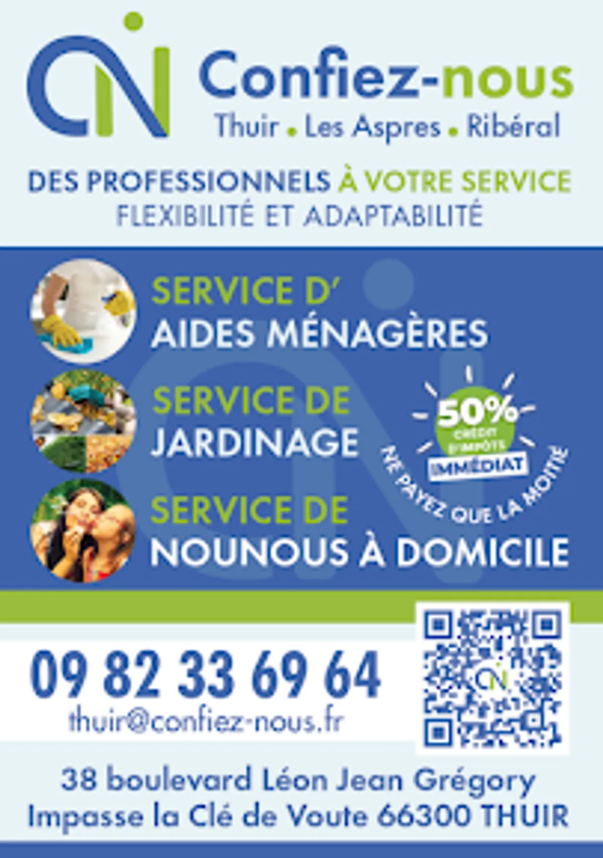 CONFIEZ- NOUS | Ménage, Garde d'enfant, Jardinage, autres services à domicile | Thuir Perpignan 66