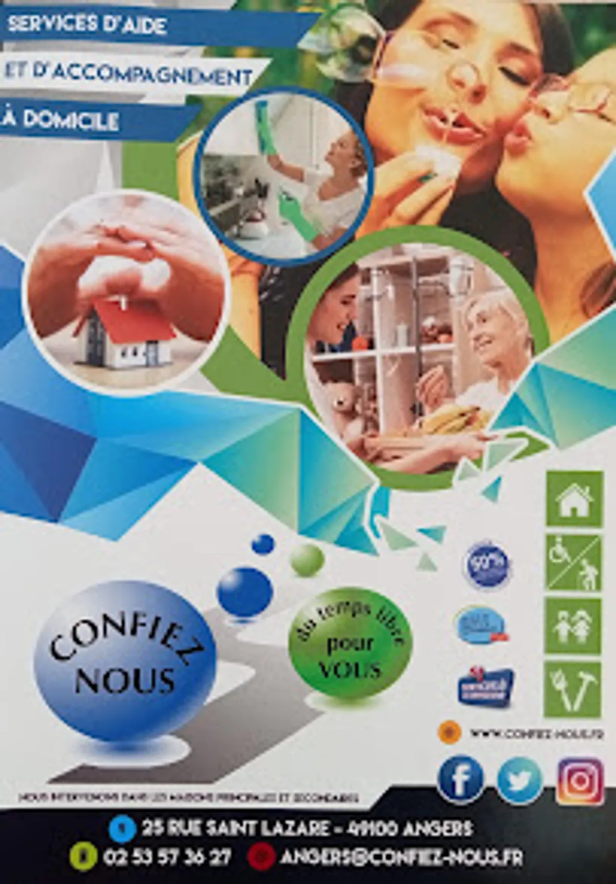 CONFIEZ-NOUS Angers : Maintien à domicile, Ménage/repassage, Garde d'enfants, - Photo 3