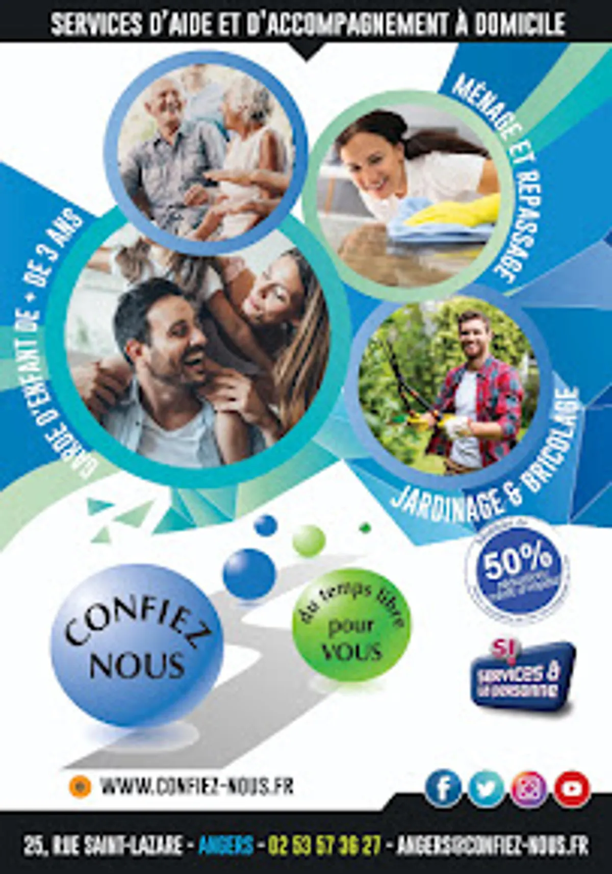 CONFIEZ-NOUS Angers : Maintien à domicile, Ménage/repassage, Garde d'enfants, - Photo 6