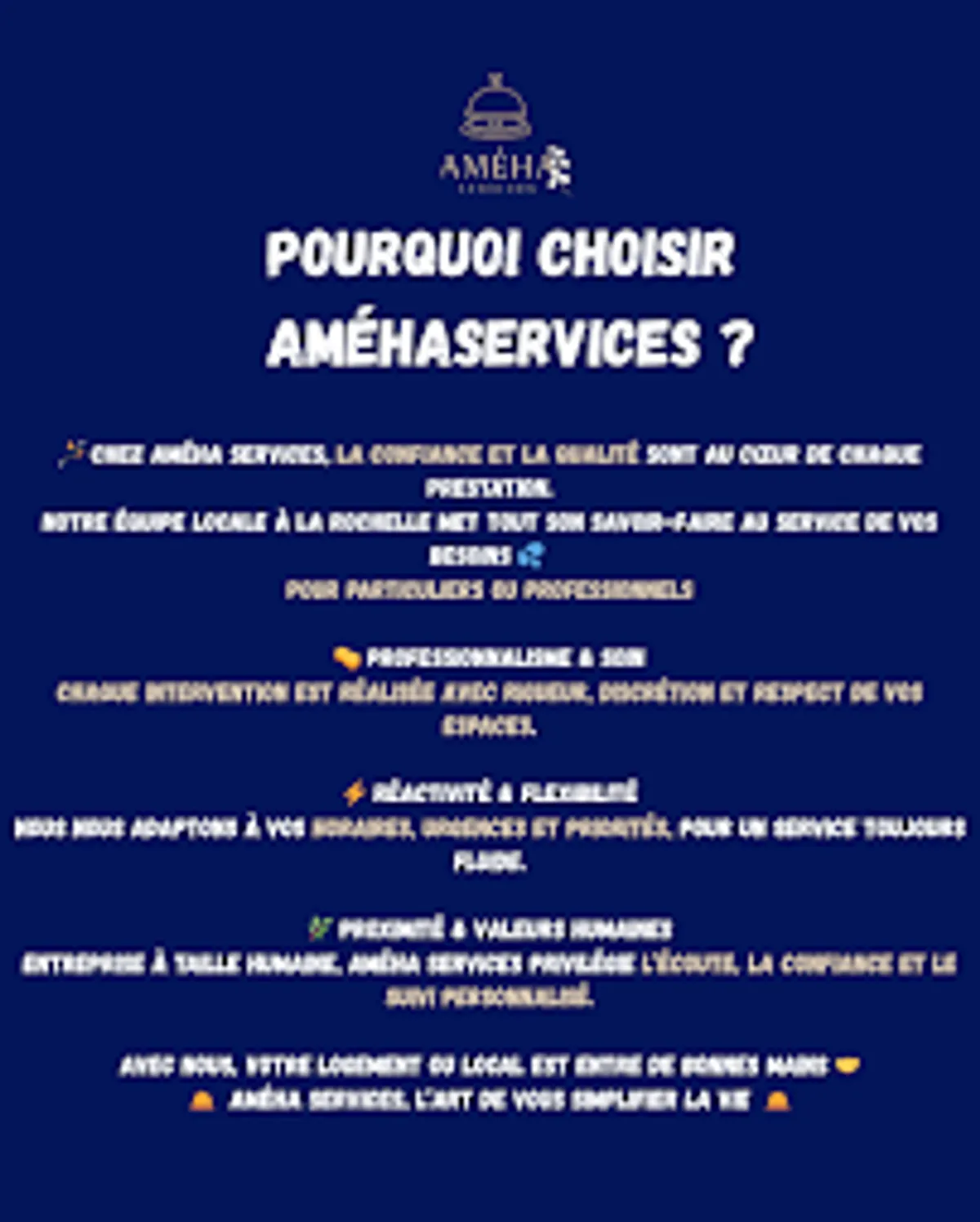 Améha Services : Conciergerie Premium, Services & Ménages à La Rochelle