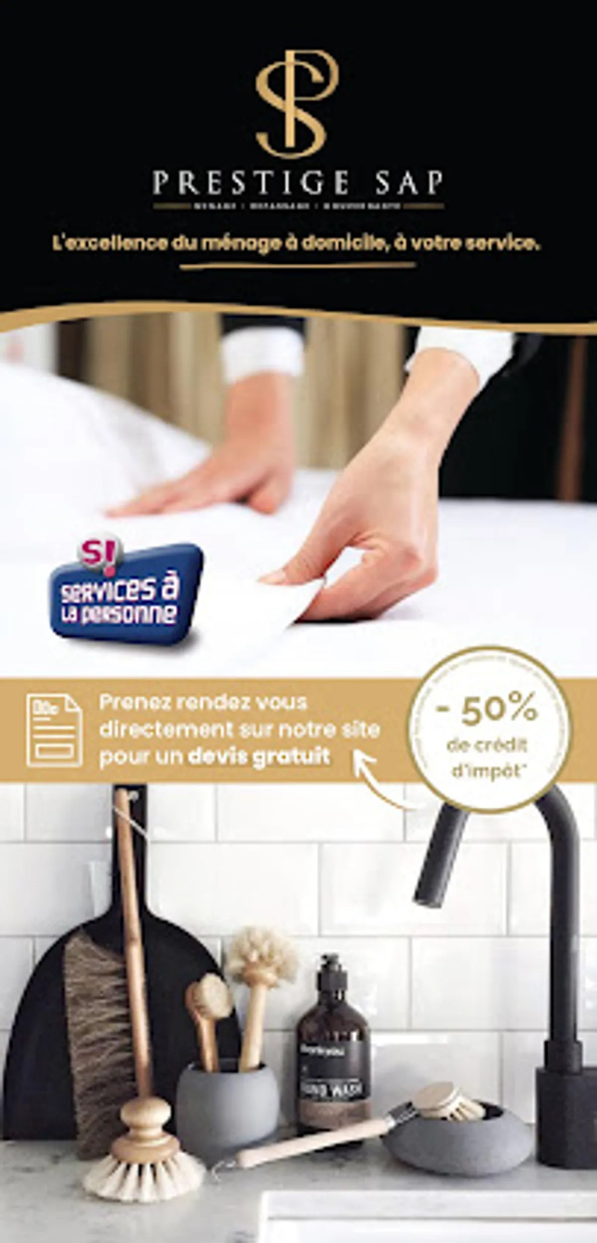 Ménage et repassage à domicile- Prestige SAP - Photo 2