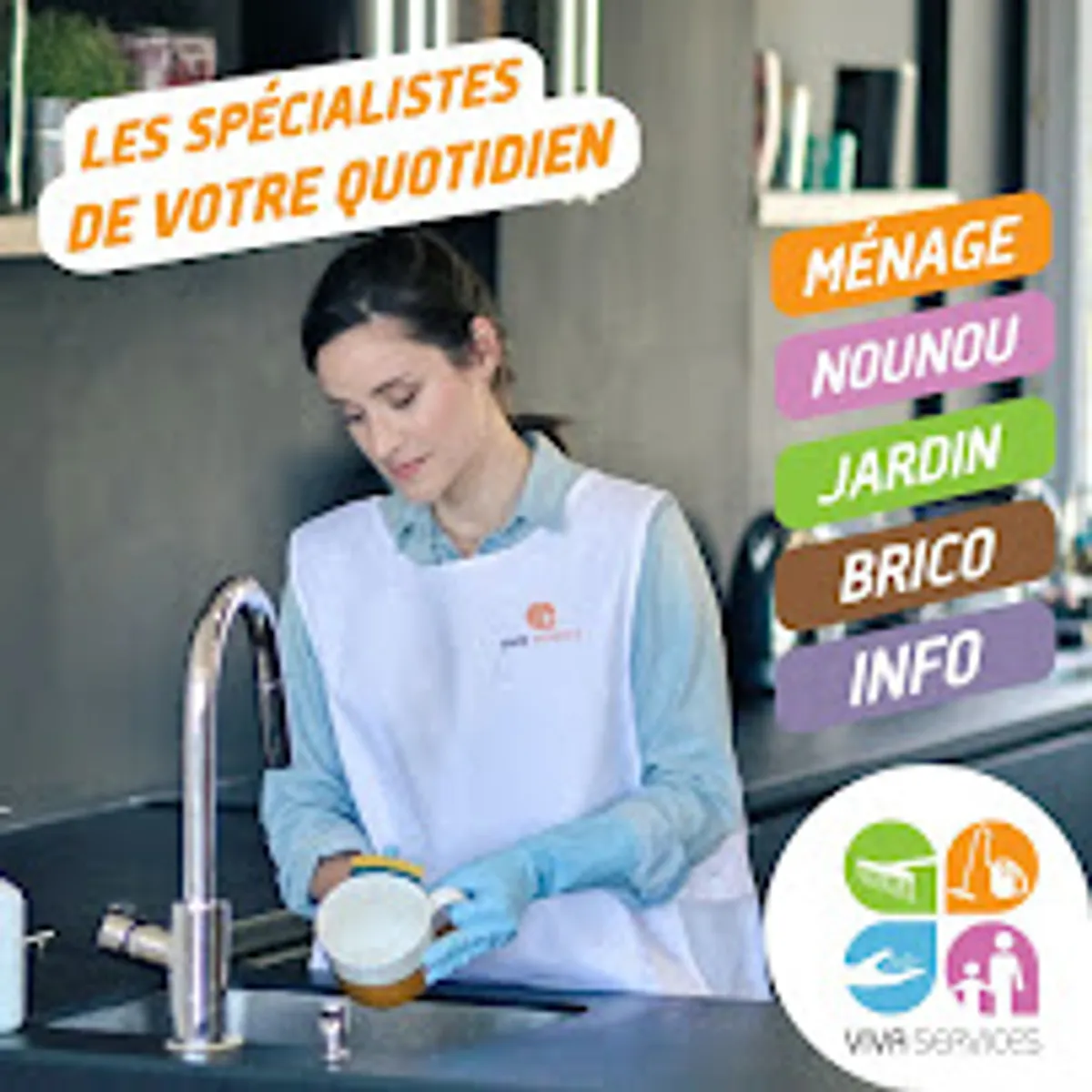 VIVASERVICES COMPIÈGNE - Ménage, Garde d’enfants, Aide aux personnes âgées et handicapées, Jardinage, Bricolage - Photo 5