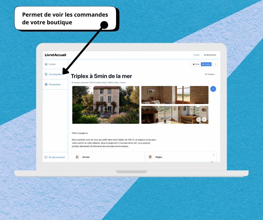 Suivez les commandes de votre boutique